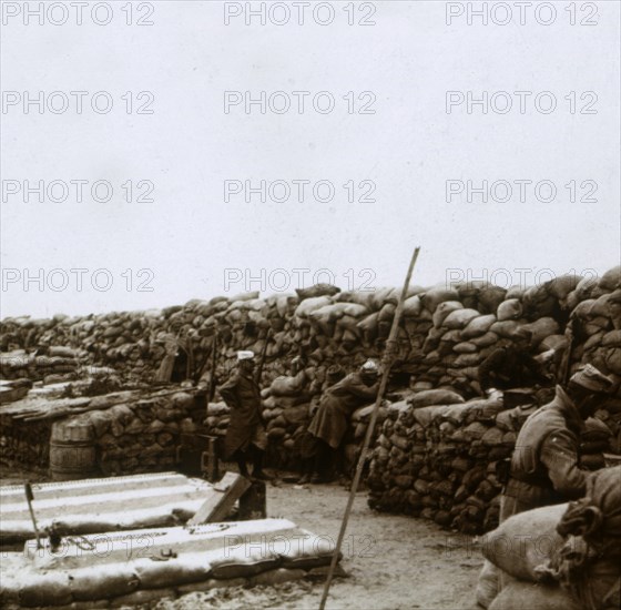 Trenches at Mamelon Vert, Nieuwpoort, Flanders, Belgium, c1914-c1918. Artist: Unknown.