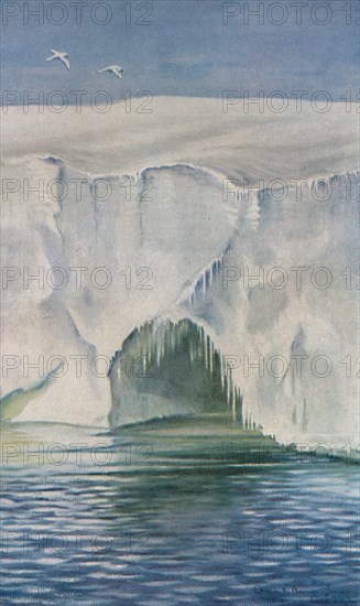 'Cave in the Barrier, Cape Crozier, Jan. 4th, 1911', (1913). Artist: Edward Wilson.