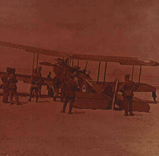 Broken down British plane, c1914-c1918. Artist: Unknown.
