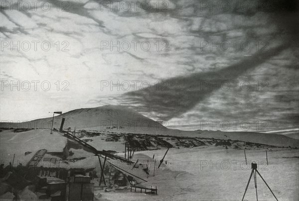 'The Shadow of Mount Erebus on the Clouds', September 1911, (1913). Artist: Frank Debenham.
