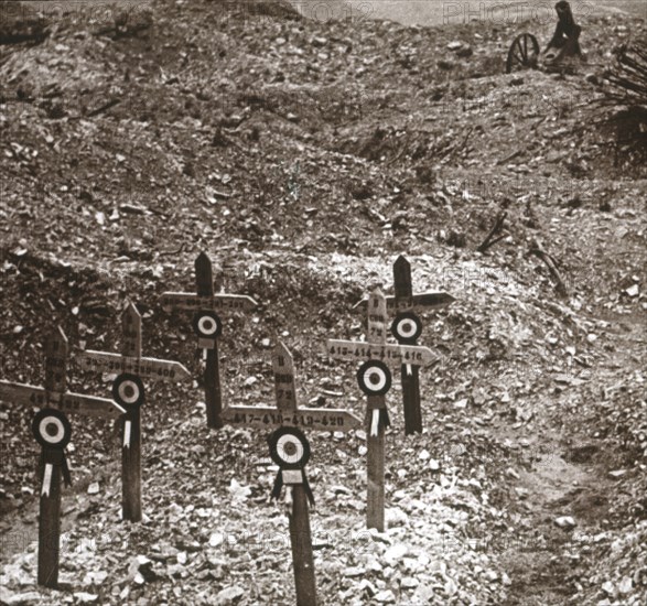 Destroyed battery, Fort Vaux, northern France, c1914-c1918. Artist: Unknown.