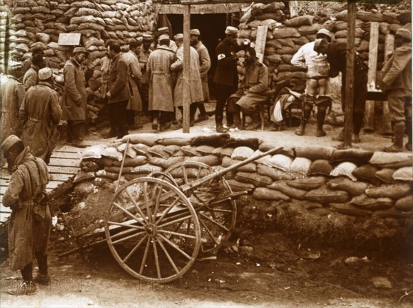 First-aid post, Ablain-Saint-Nazaire, Northern France, c1914-c1918. Artist: Unknown.