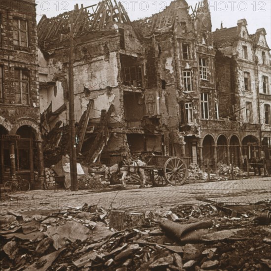 La Petite Place, Arras, northern France, c1914-c1918. Artist: Unknown.