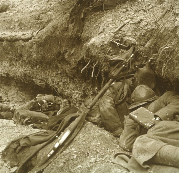 Siesta, Verdun, northern France, 1916. Artist: Unknown.