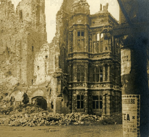 Hôtel de Ville, Arras, northern France, c1914-c1918. Artist: Unknown.