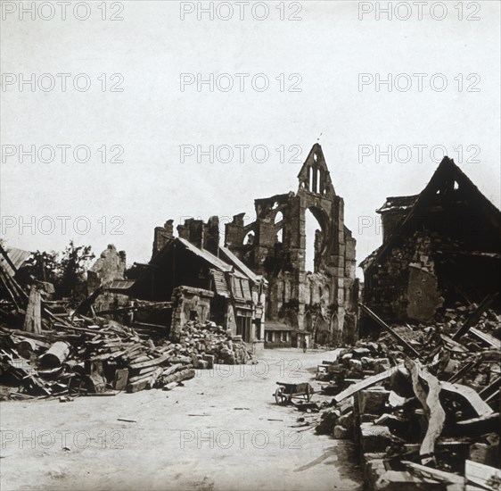 Ruins, Craonne, northern France, c1914-c1918. Artist: Unknown.