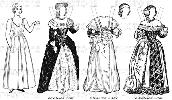 'The Gallery of Historic Costume: Some Dresses of Cavaliers and Roundheads', c1934. Artist: Unknown.