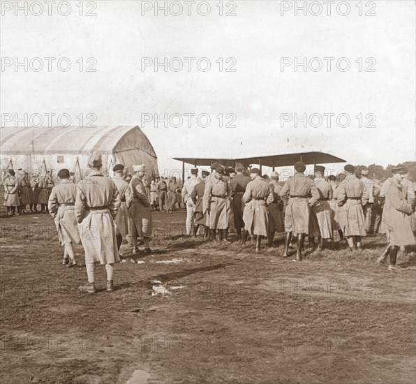 Fighter plane taking off, c1914-c1918. Artist: Unknown.