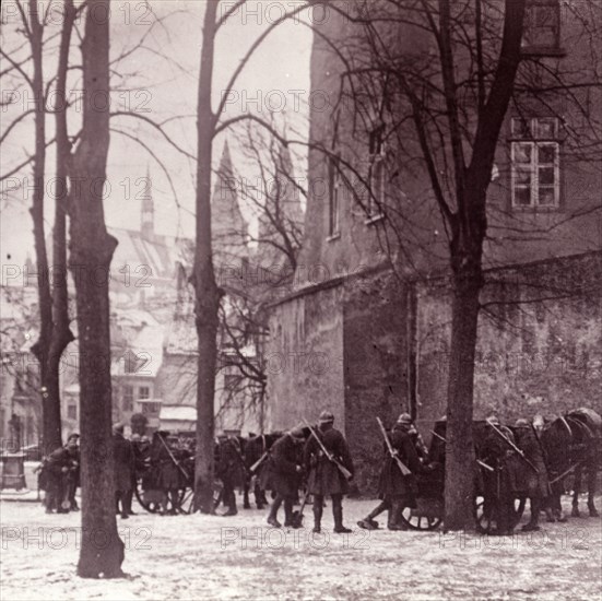 Troops, Aachen, Germany, c1914-c1918. Artist: Unknown.