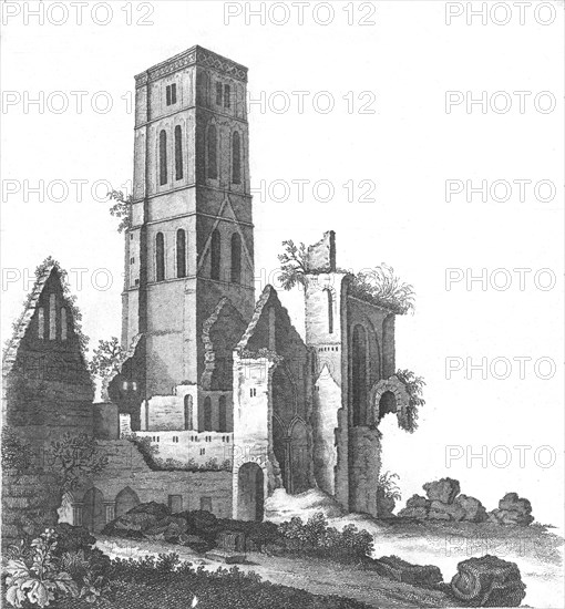 Osney Abbey near Oxford, late 18th-early 19th century. Artist: Unknown.