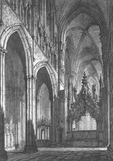 Beverley Minster, Eastern Transept, early 19th century. Artist: John Coney.