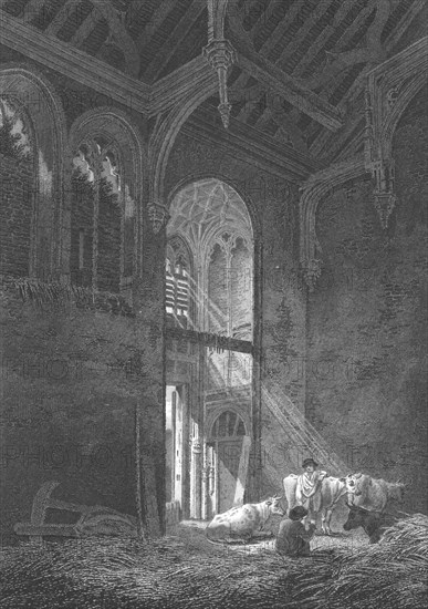 The Great Hall, Eltham Palace, Kent, 1804. Artist: J Storer.
