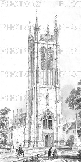Saint Peter's Church, Evercreech, Somerset, c1850s. Artist: Unknown.