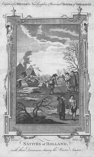 'Natives of Holland. With their diversions during the Winter Season. Golfing.', c1782. Creator: Roberts.