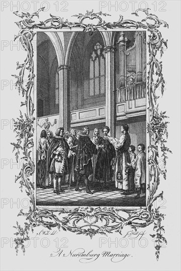 'A Nuremburg Marriage', late 18th century. Artist: J Hall.