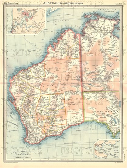 Map of Australia - Western Section. Artist: Unknown.