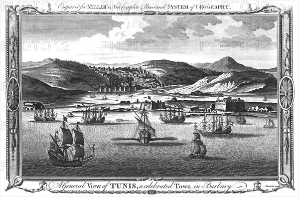 'A General View of Tunis, a celebrated Town in Barbary.', 1782. Artist: John Keyse Sherwin.