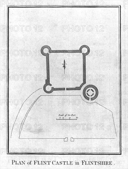 'Plan of Flint Castle in Flintshire.', c1800. Artist: Unknown.