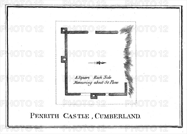 Plan of Penrith Castle, Cumberland, late 18th century. Artist: Unknown.