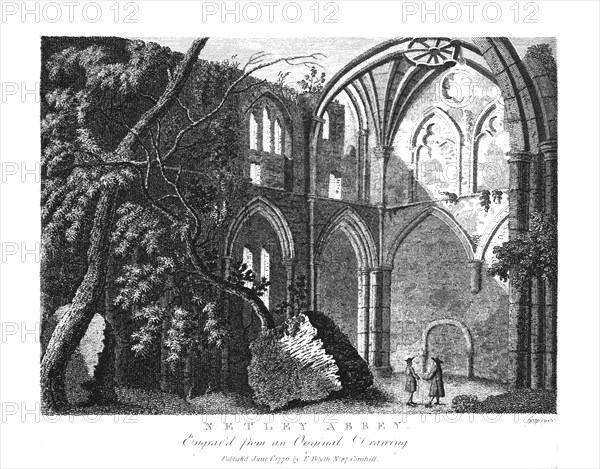 'Netley Abbey', 1776. Artist: Richard Godfrey.