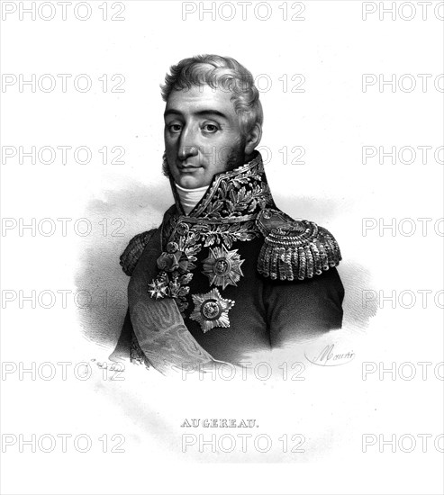 Pierre Francois Charles Augereau, Duke of Castiglione, (c1820s). Artist: Maurin.