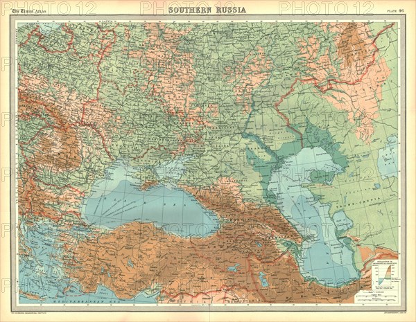 Map of Southern Russia. Artist: Unknown.