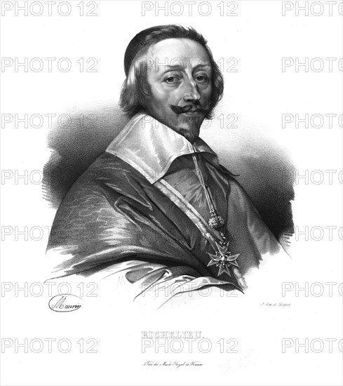 Cardinal Richelieu, (c1820s). Artist: Maurin.