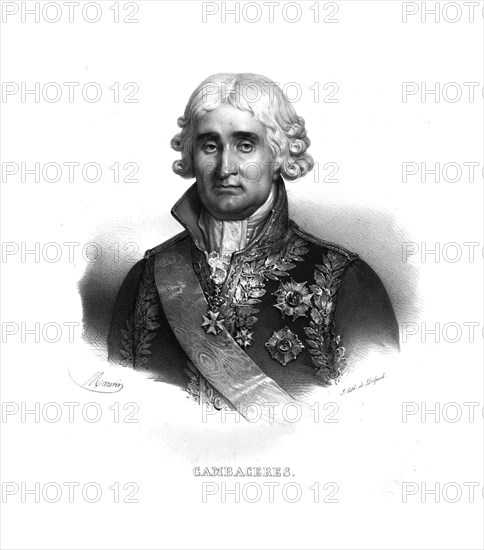 Jean Jacques Regis de Cambaceres, (c1820s). Artist: Maurin. - Photo12 ...