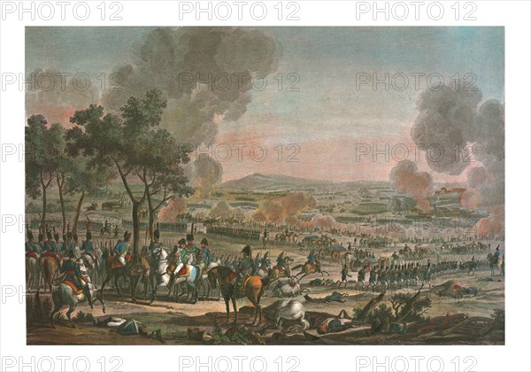 Battle near Wagram, 7 July 1809, (c1850).  Artist: Louis Francois Mariage.