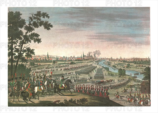 Entry of the French into Moscow, 14 September 1812, (c1850). Artists: François-Louis Couché, Edme Bovinet.