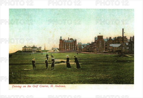 'Driving on the Golf Course, St. Andrews'. Artist: Unknown.