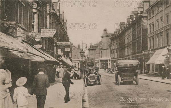 'Sandgate Road, Folkestone', late 19th-early 20th century. Artist: Unknown.