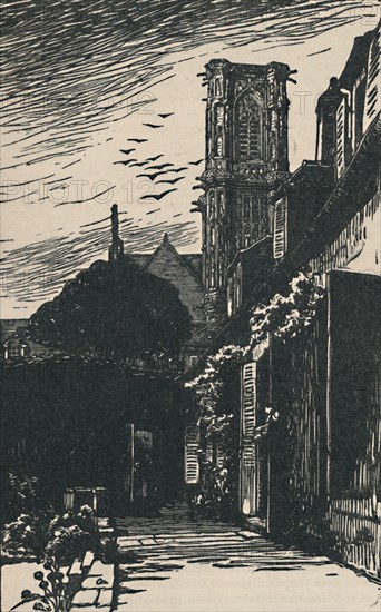 'Nevers - Tour De Cathédrale', 1919. Artist: Fernand Chalandre.