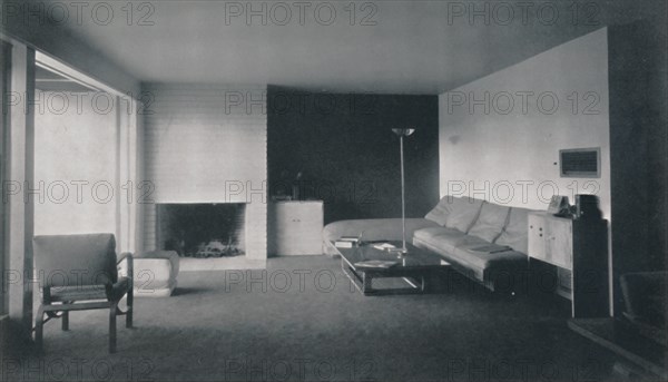 'Fireplace corner by Richard J. Neutra', 1942. Artist: Unknown.