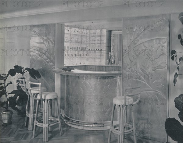 'Bar in the home of Mr. and Mrs. Miles Gray', 1942. Artist: Unknown.