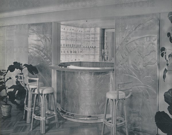 'Bar in the home of Mr. and Mrs. Miles Gray', 1942.  Artist: Unknown.