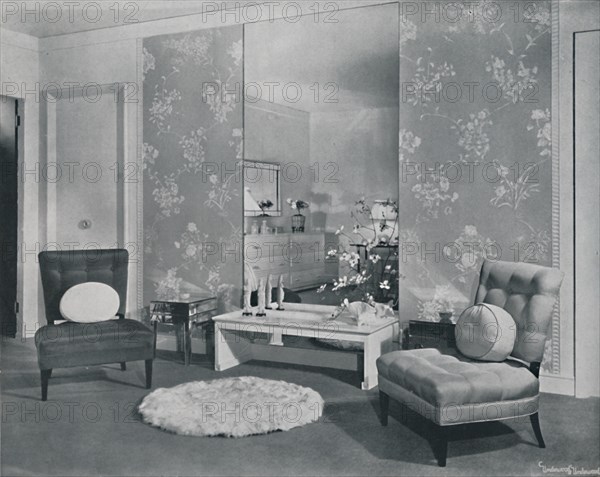 'A modern bedroom inspired by the Chinese', 1942. Artist: Unknown.