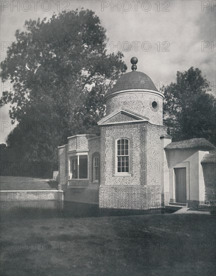 'The gazebo and swimming pool at Biddesden House, Wiltshire, 1933.  Artist: Unknown.