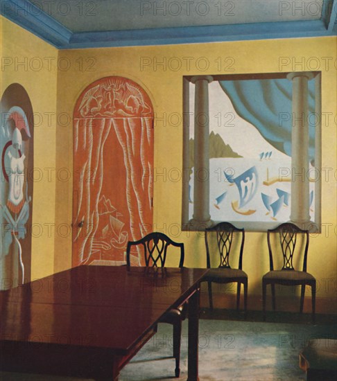 'Wall decorations in a flat at Portman Court', 1933.  Artist: Unknown.