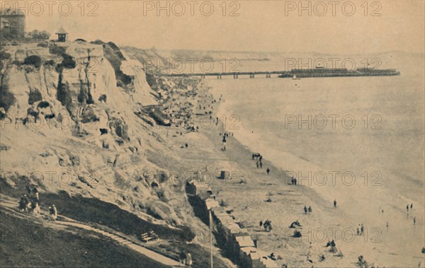 'Pier and Sands from Dudley Chine (Boscombe Pier in distance)', 1929. Artist: Unknown.