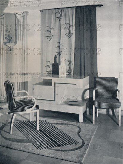 'Corner of a room designed by Hayes Marshall for Fortnum & Mason Ltd., London', 1936. Artist: Unknown.