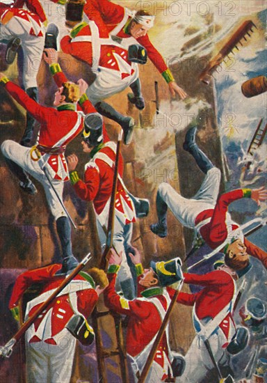 'The Northumberland Fusiliers. Storming the ramparts of San Vincente', (1939). Artist: Unknown.