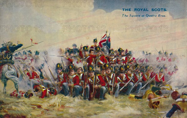 'The Royal Scots. The Square at Quatre Bras', 1815, (1939). Artist: Unknown.