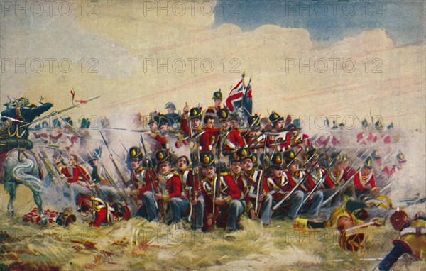 'The Royal Scots. The Square at Quatre Bras', 1815, (1939). Artist: Unknown.