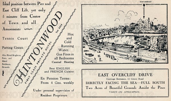 'Hintonwood - First Class Private Hotel', 1929. Artist: Unknown.