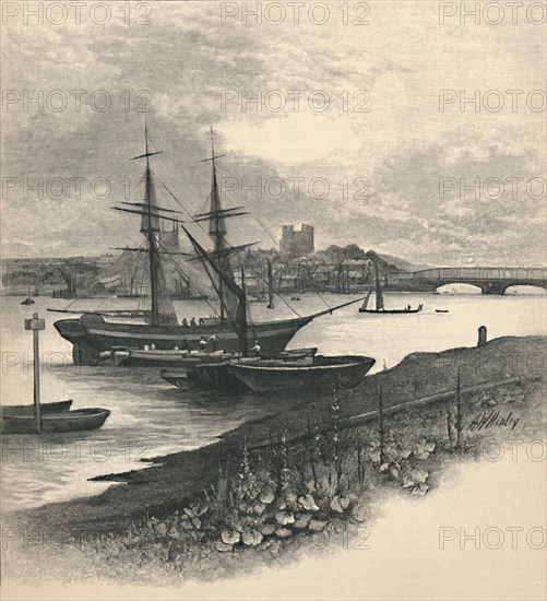 'Rochester, from Strood', 1886. Artist: Unknown.