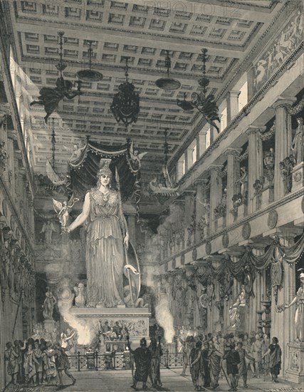 'The Temple of Athené Parthenos, Restored', 1886. Artist: E Thiersch.