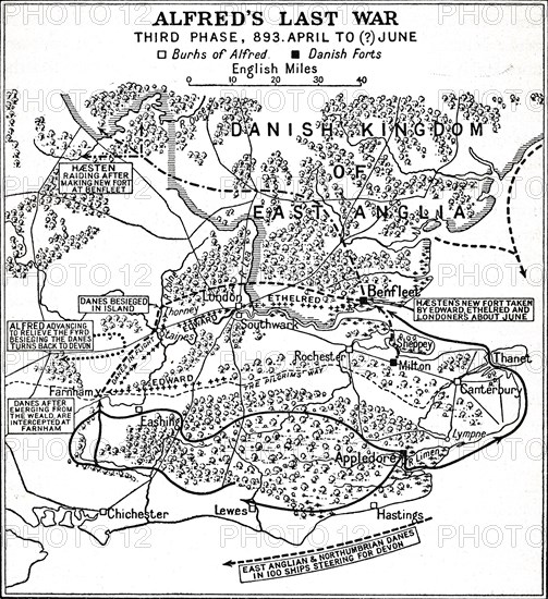 'Alfred's Last War - Third Phase, 893. April to (?) June', (1935). Artist: Unknown.