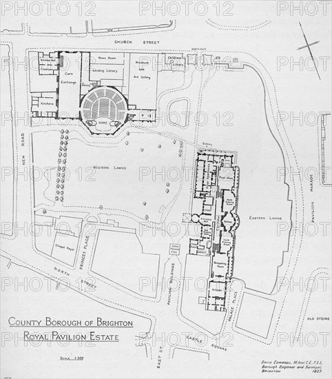 'A Plan of the Pavilion Estate as it was in 1937', (1939). Artist: Unknown.