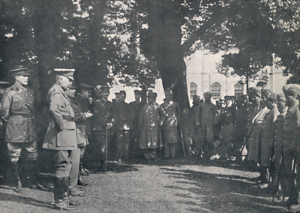 'Lord Kitchener Addressing Indian Patients, 20th July 1915', (1939). Artist: Unknown.